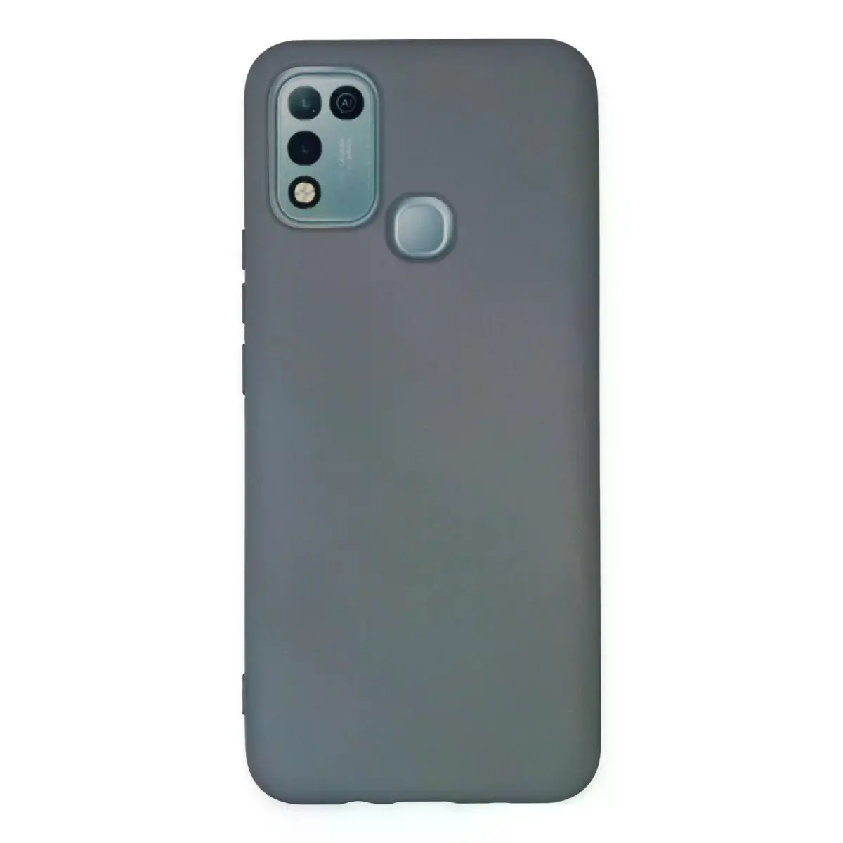 İnfinix Hot 10 Play Kılıf Nano İçi Kadife Silikon - Gri