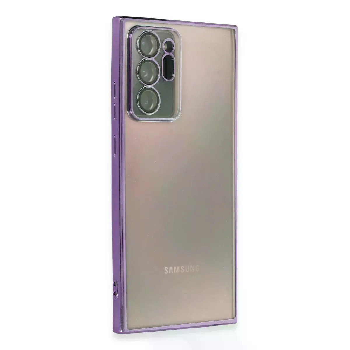 Samsung Galaxy Note 20 Ultra Kılıf Razer Lensli Silikon - Mor