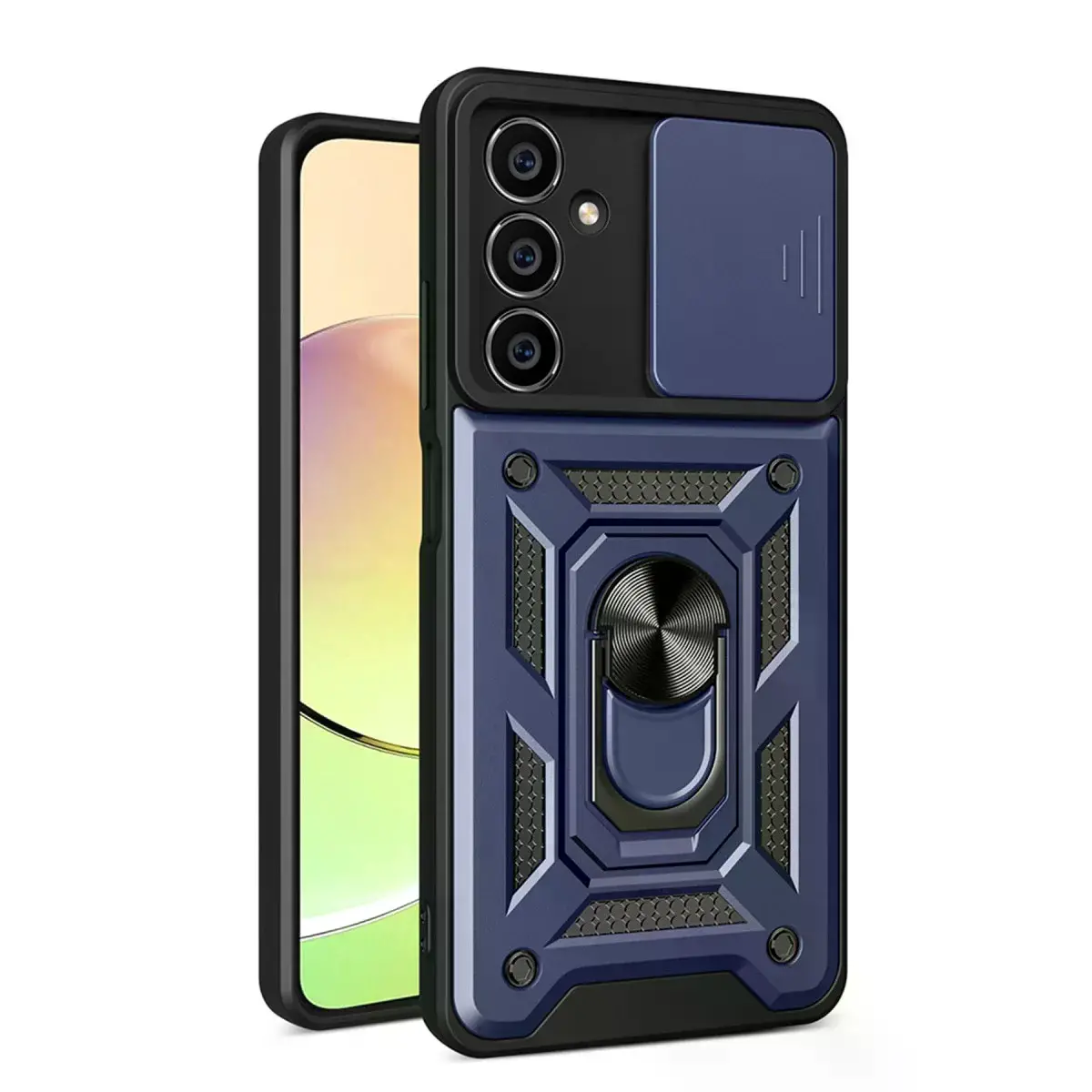 Samsung Galaxy A25 5g Kılıf Pars Lens Yüzüklü Silikon - Lacivert