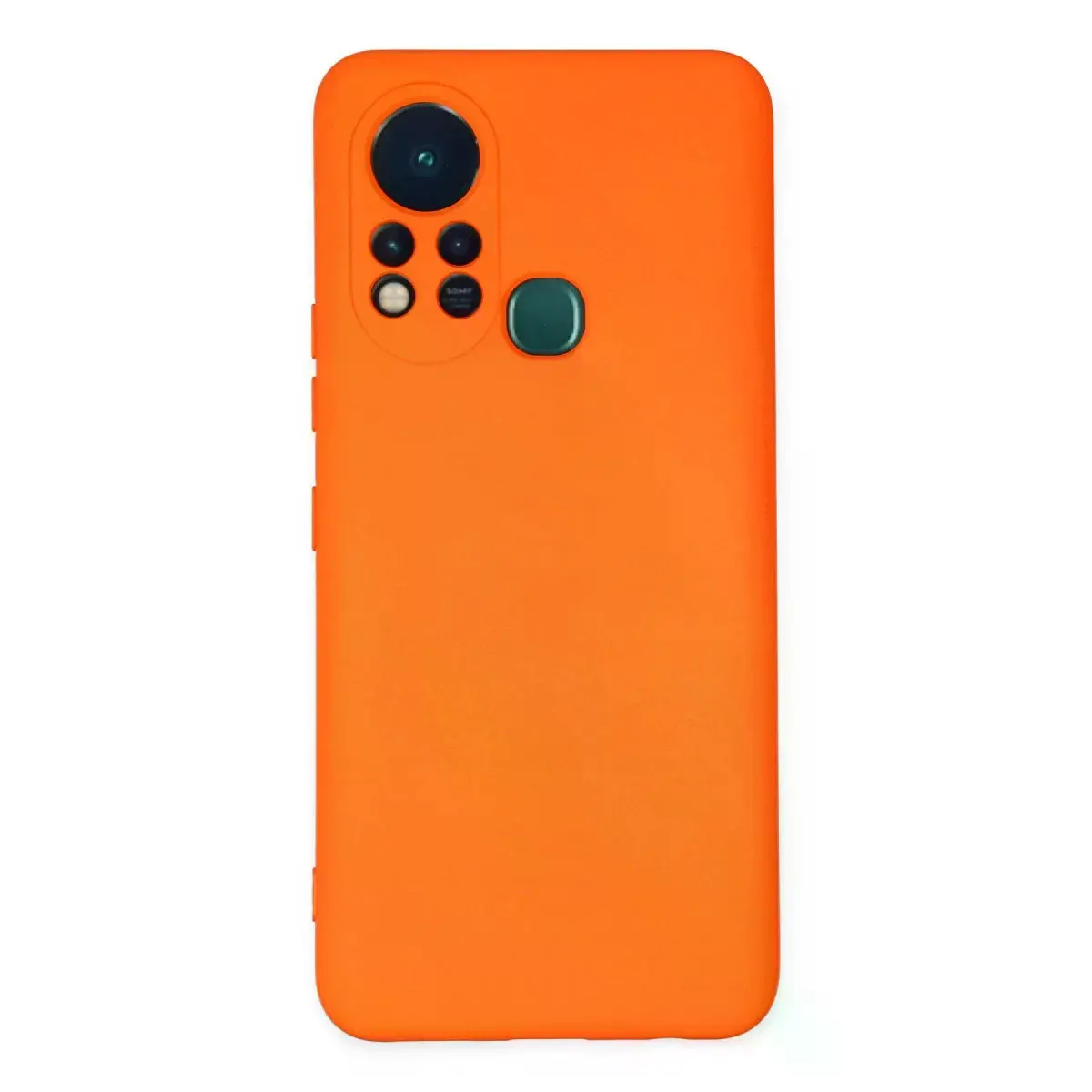 İnfinix Hot 11s Kılıf Nano İçi Kadife Silikon - Turuncu