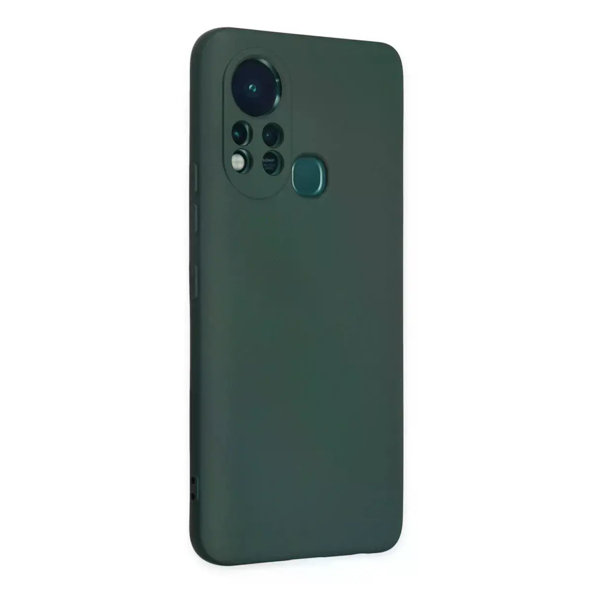 İnfinix Hot 11s Kılıf Nano İçi Kadife Silikon - Koyu Yeşil