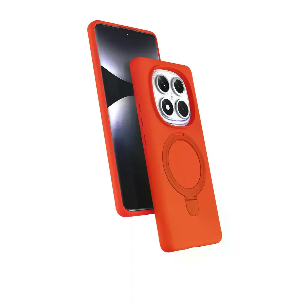 Xiaomi Redmi Note 14 Pro 5g Regal Magsafe Standlı Kapak - Turuncu