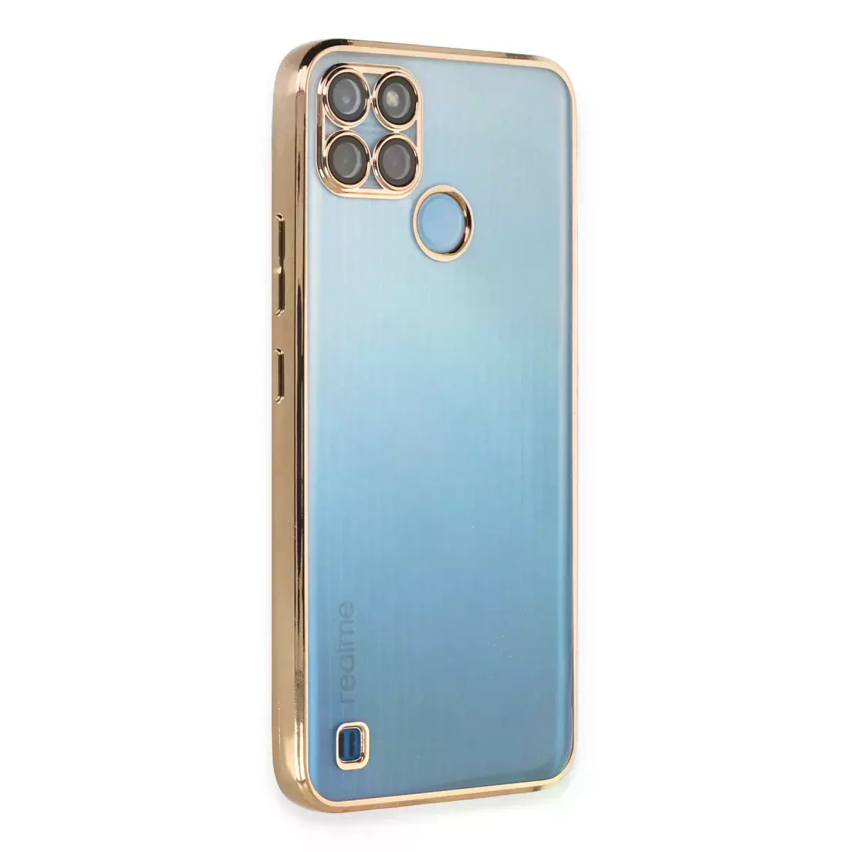 Realme C25y Kılıf Razer Lensli Silikon - Gold