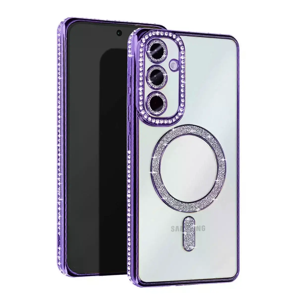 Samsung Galaxy S23 Fe Joke Simli Magneticsafe Kılıf - Derin Mor