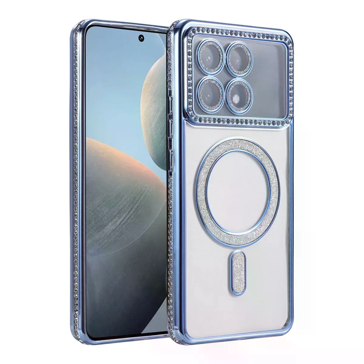 Xiaomi Poco X6 Pro Joke Simli Magneticsafe Kılıf - Mavi