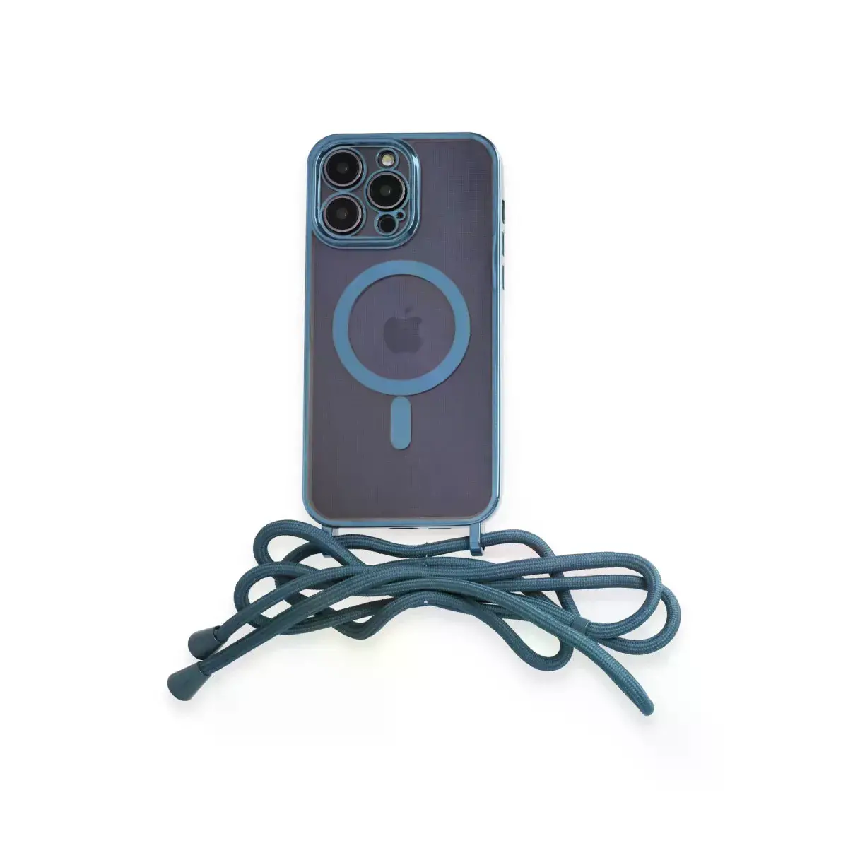 İphone 13 Pro Max Kılıf Divo Lazer Askılı Magsafe Kapak - Sierra Blue