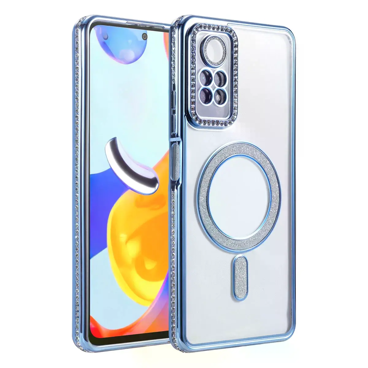 Xiaomi Redmi Note 12 Pro 4g Joke Simli Magneticsafe Kılıf - Mavi