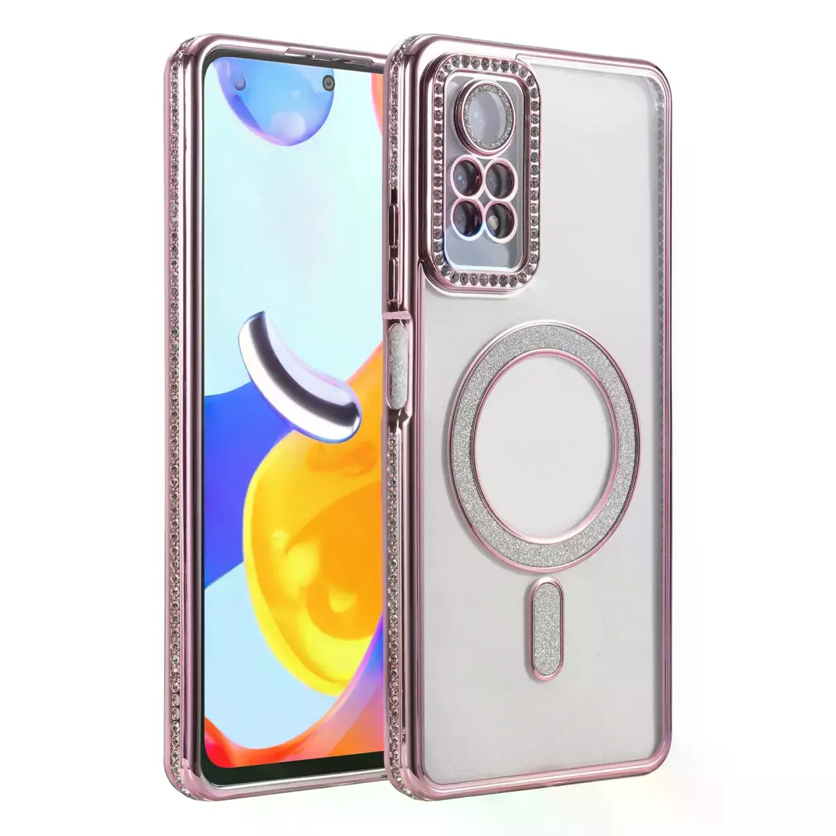 Xiaomi Redmi Note 12 Pro 4g Joke Simli Magneticsafe Kılıf - Pembe