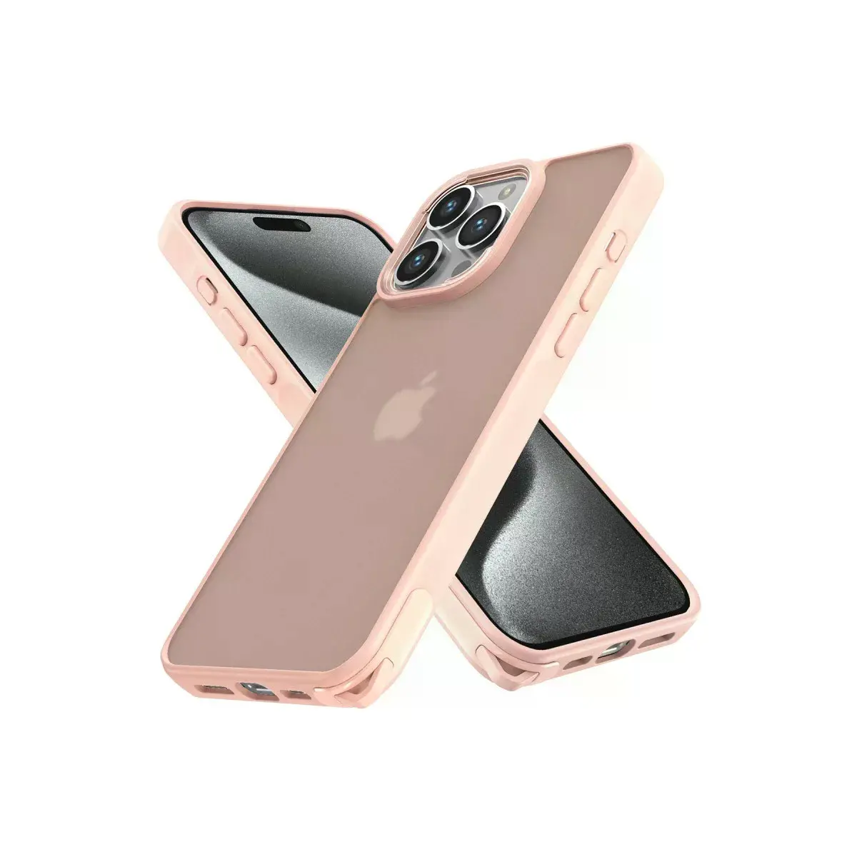 İphone 13 Pro Max Kılıf Elegant Kapak - Pudra