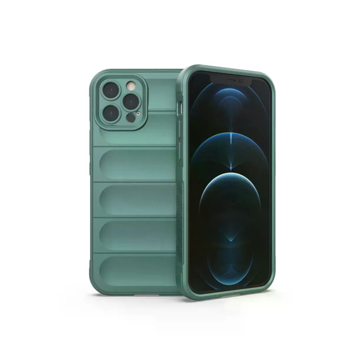İphone 12 Pro Kılıf Optimum Silikon - Koyu Yeşil