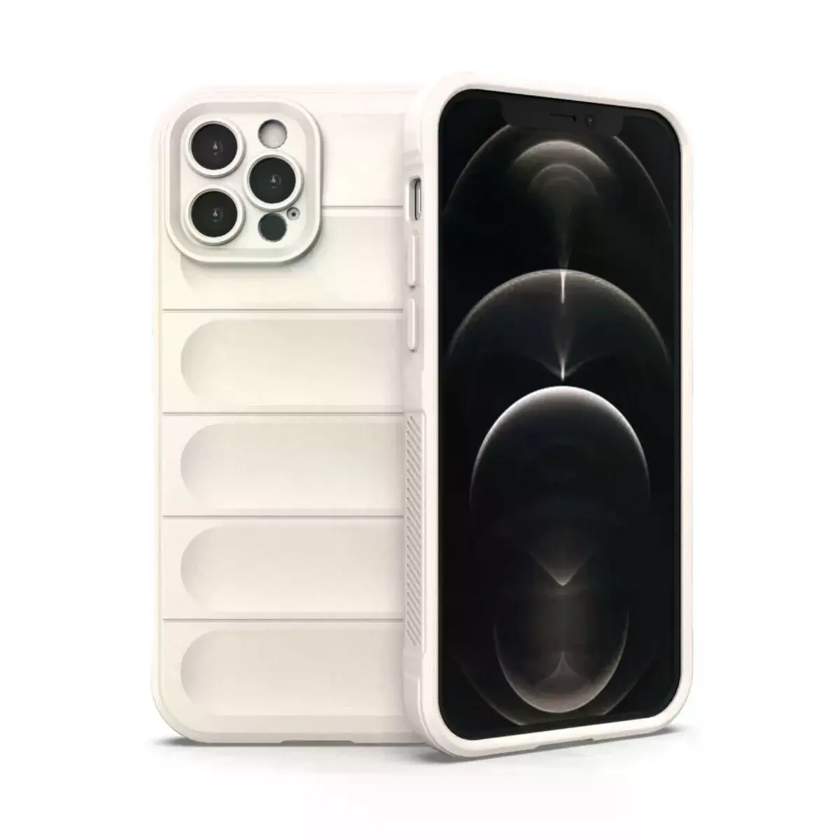 İphone 12 Pro Kılıf Optimum Silikon - Krem