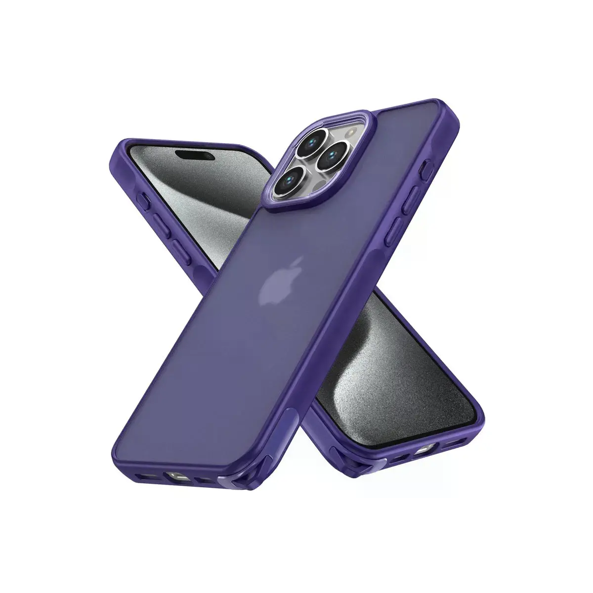 İphone 14 Pro Kılıf Elegant Kapak - Derin Mor