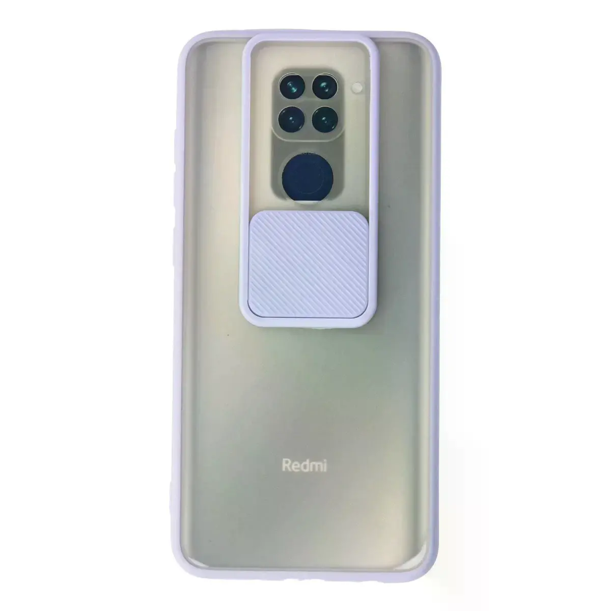 Xiaomi Redmi Note 9 Kılıf Palm Buzlu Kamera Sürgülü Silikon - Lila