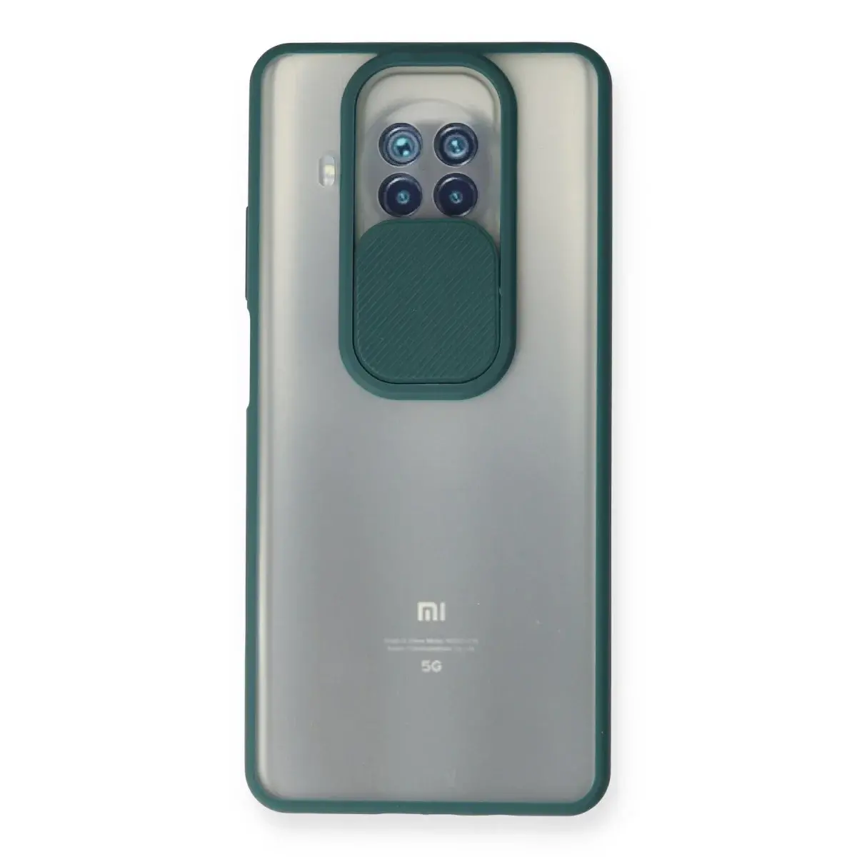 Xiaomi Mi 10t Lite Kılıf Palm Buzlu Kamera Sürgülü Silikon - Yeşil