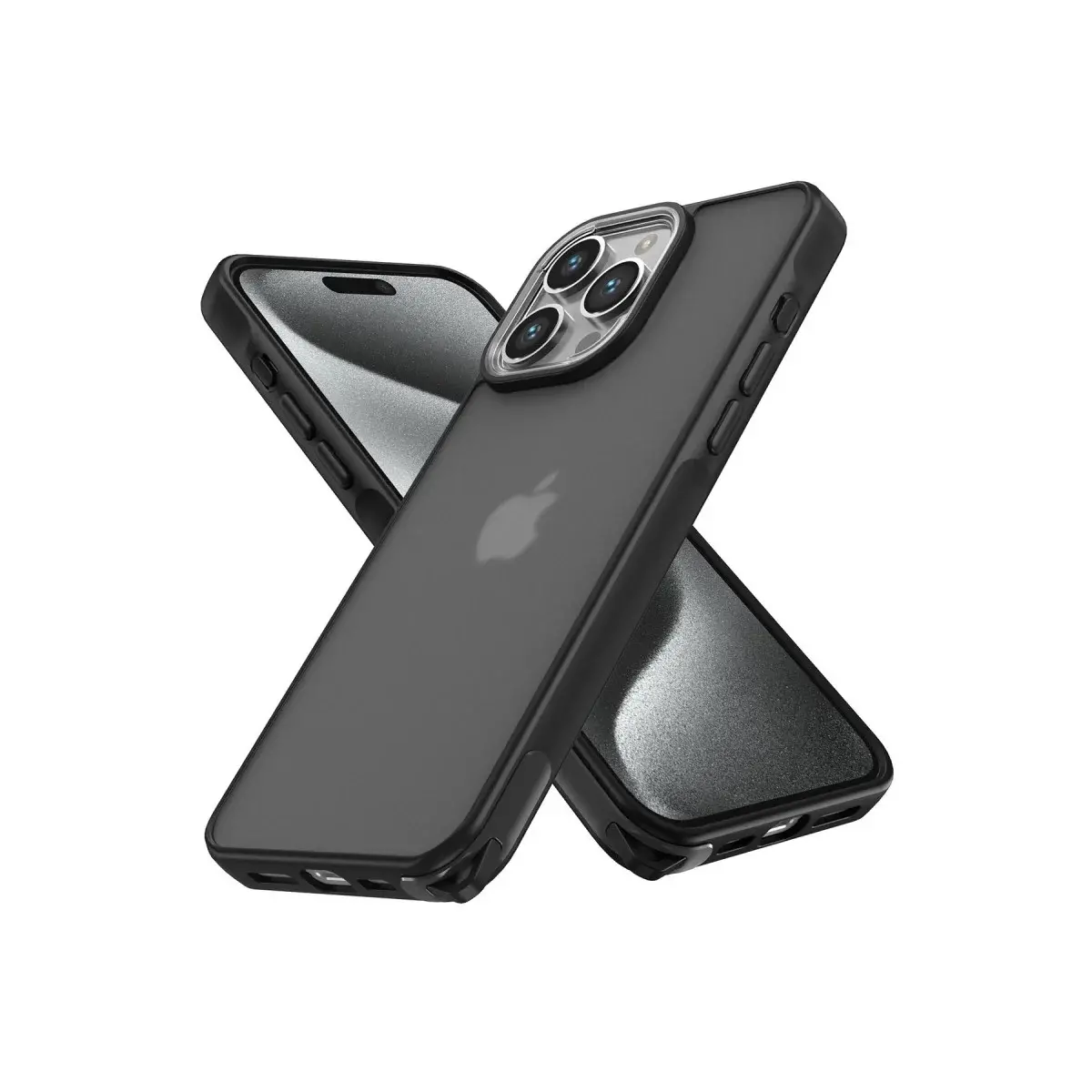 İphone 15 Pro Max Kılıf Elegant Kapak - Siyah