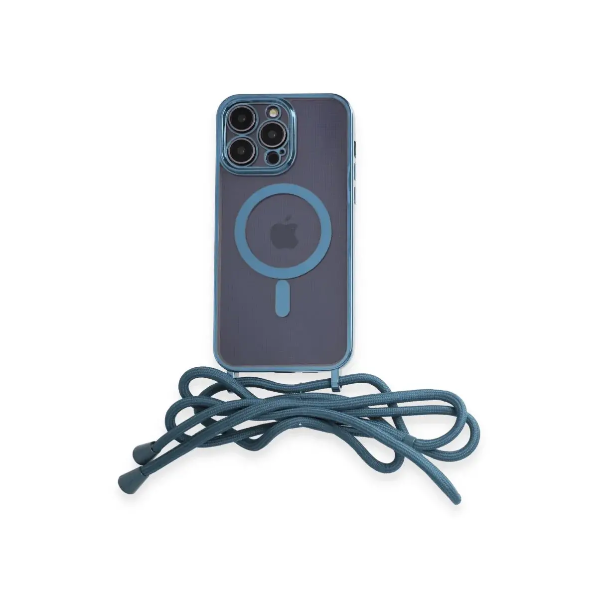 İphone 14 Pro Kılıf Divo Lazer Askılı Magsafe Kapak - Sierra Blue