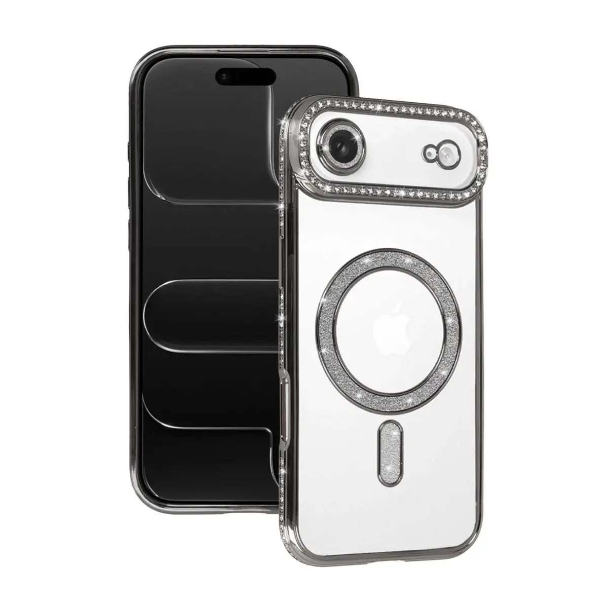 İphone 17 Air Joke Simli Magneticsafe Kılıf - Gümüş