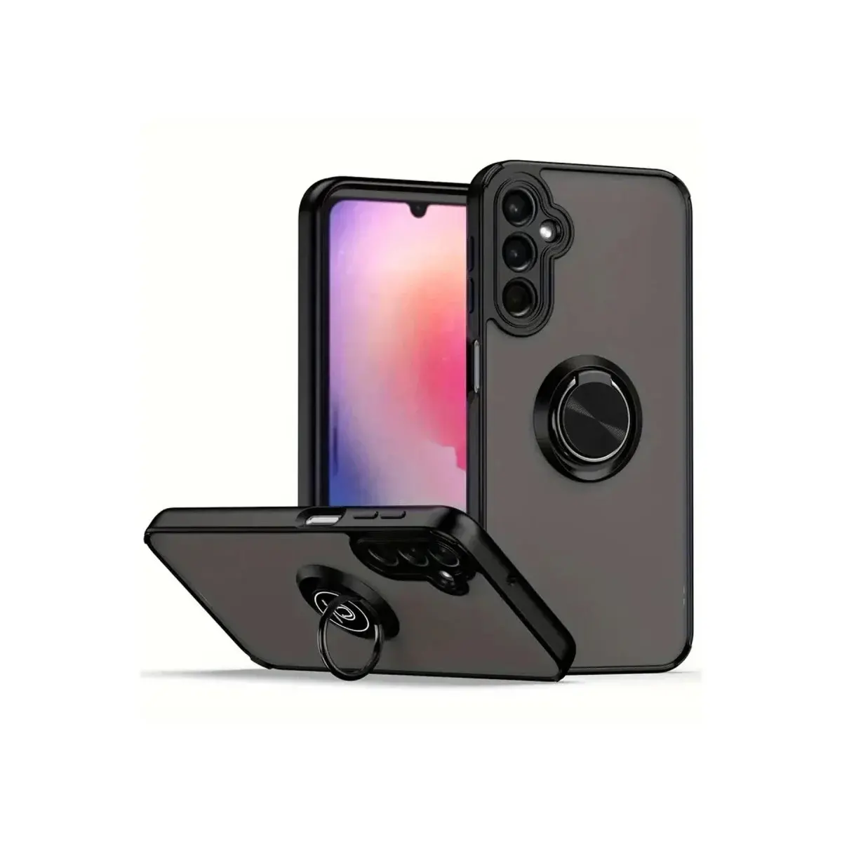 Samsung Galaxy A17 5g Montreal Yüzüklü Silikon Kapak - Siyah