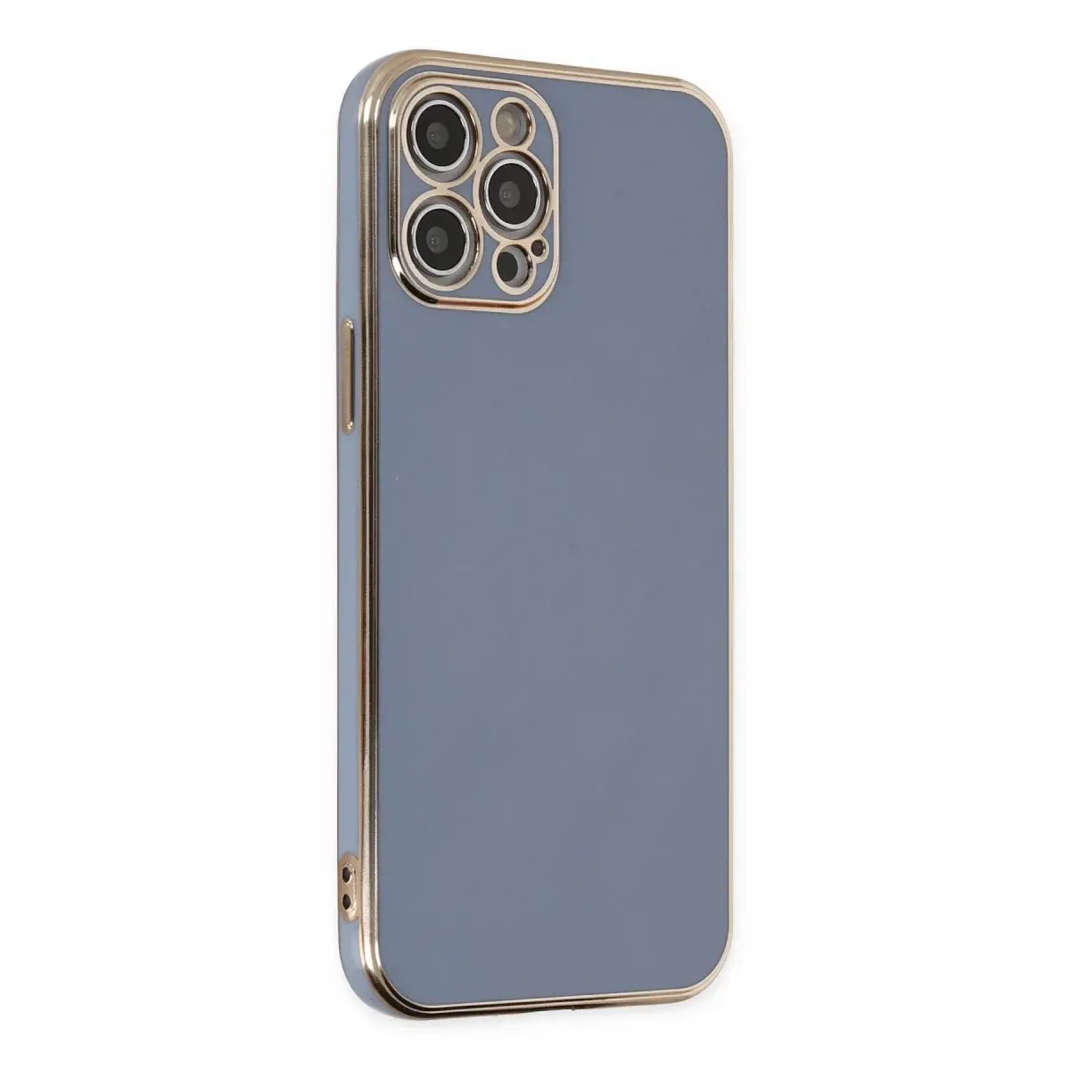 İphone 12 Pro Kılıf Volet Silikon - Mavi