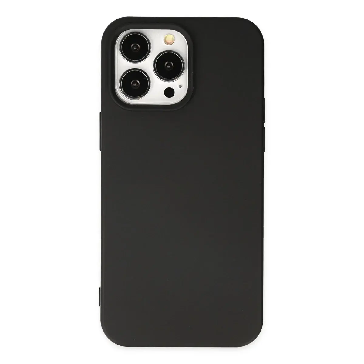 İphone 14 Pro Max Kılıf Nano İçi Kadife Silikon - Siyah