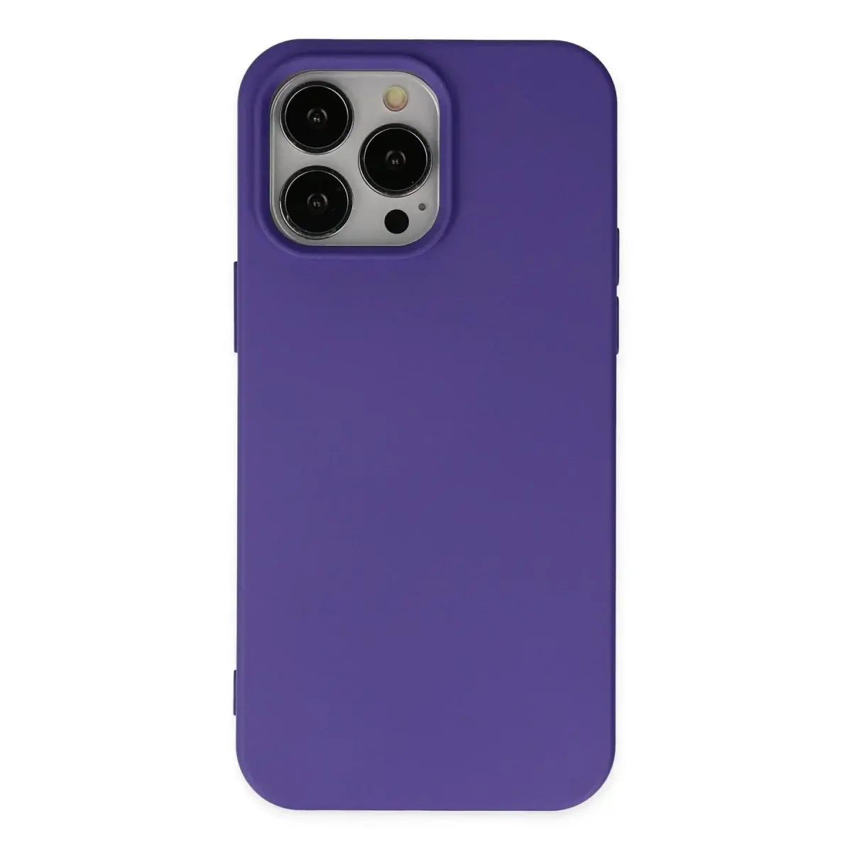 İphone 14 Pro Max Kılıf Nano İçi Kadife Silikon - Mor