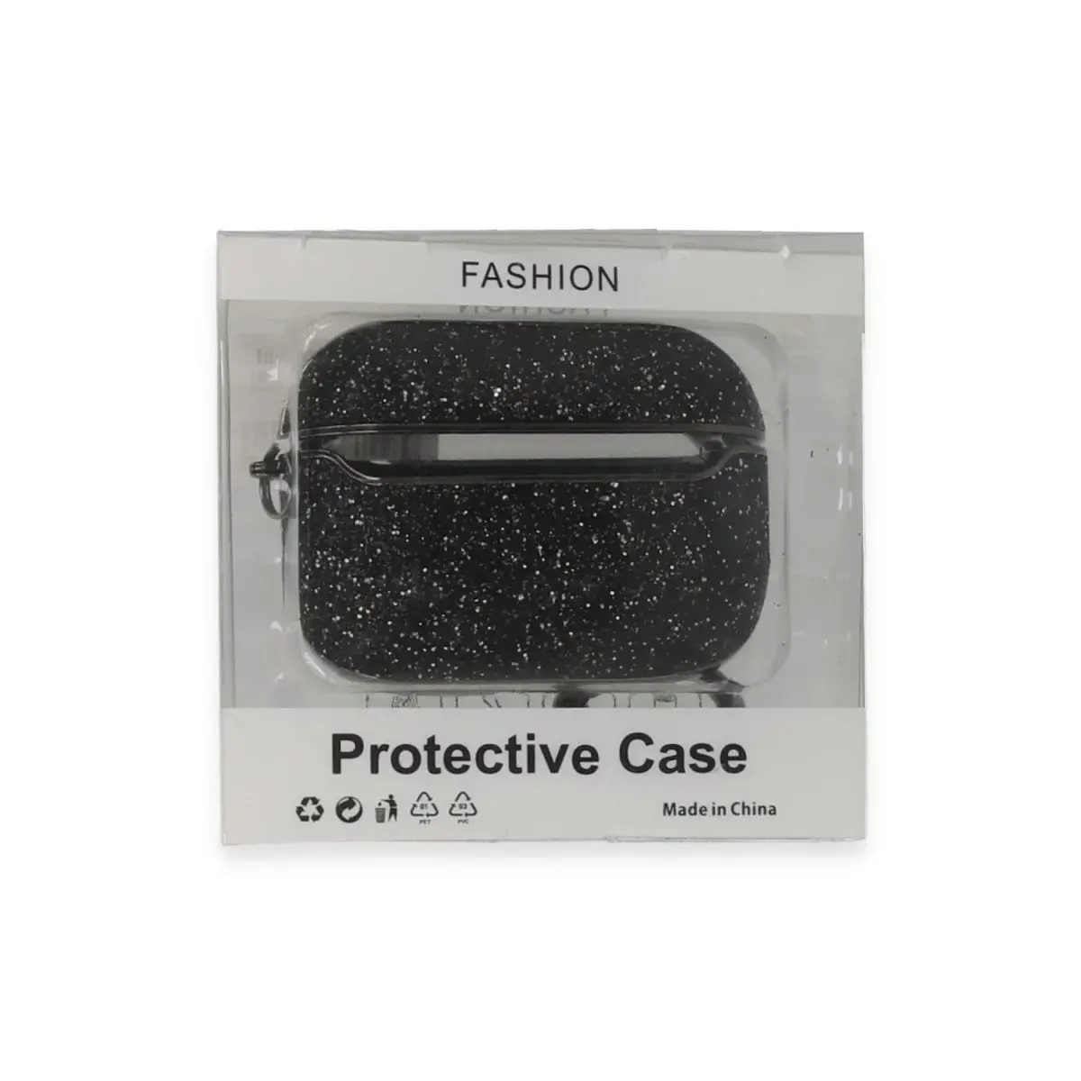 Airpods Pro (1.nesil) Spell Simli Kılıf - Siyah