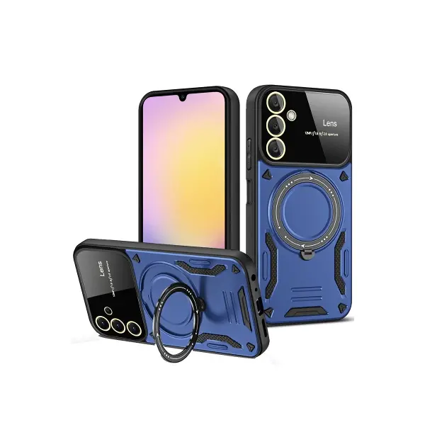 Samsung Galaxy A35 5g Kılıf Joy Lens Standlı Kapak - Lacivert