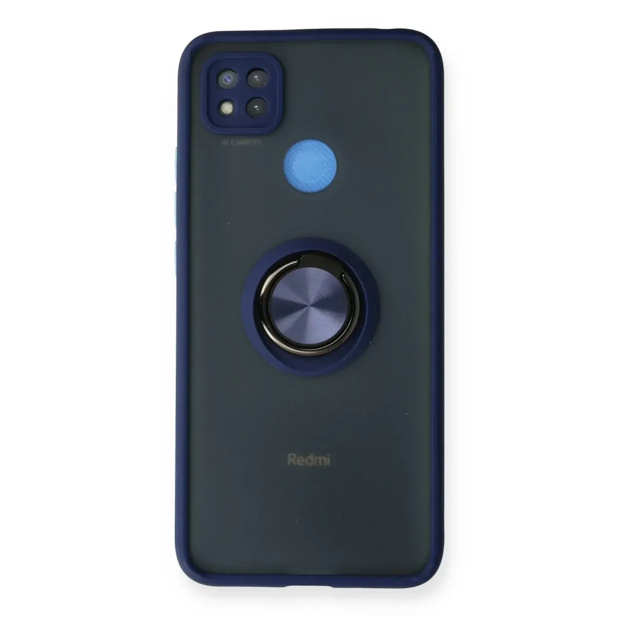 Xiaomi Redmi 9c Kılıf Montreal Yüzüklü Silikon Kapak - Lacivert
