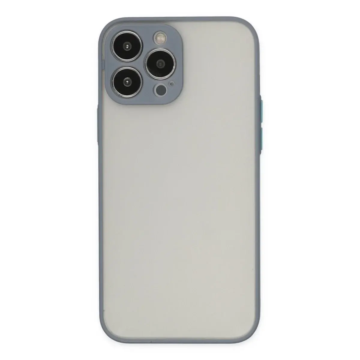 İphone 14 Pro Max Kılıf Montreal Silikon Kapak - Gri