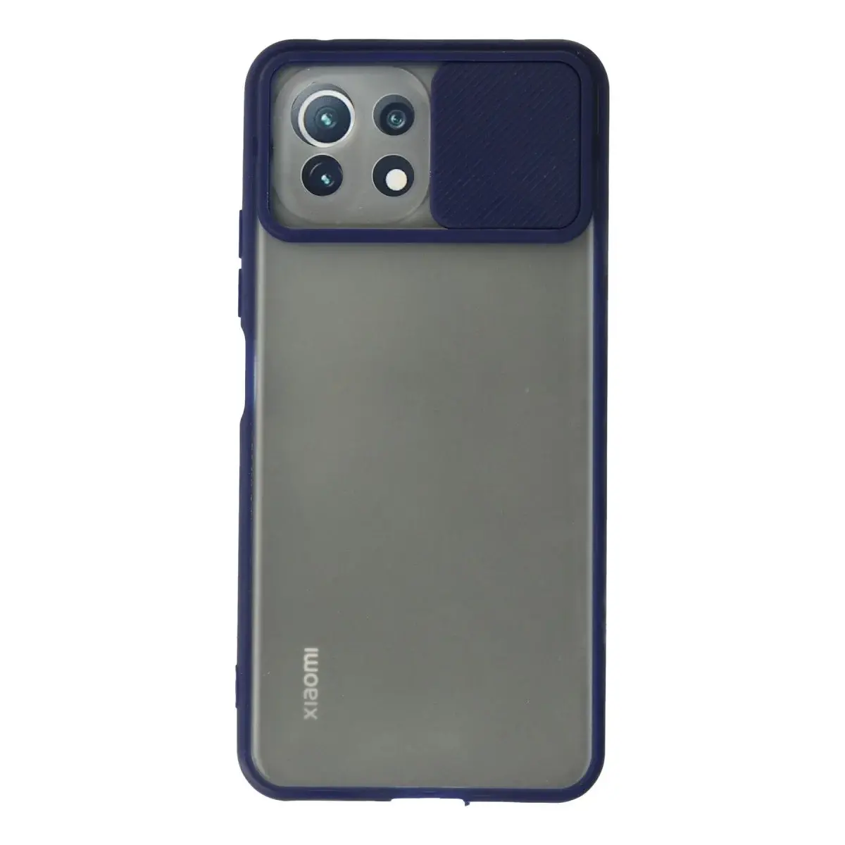 Xiaomi Mi 11 Lite Kılıf Palm Buzlu Kamera Sürgülü Silikon - Lacivert