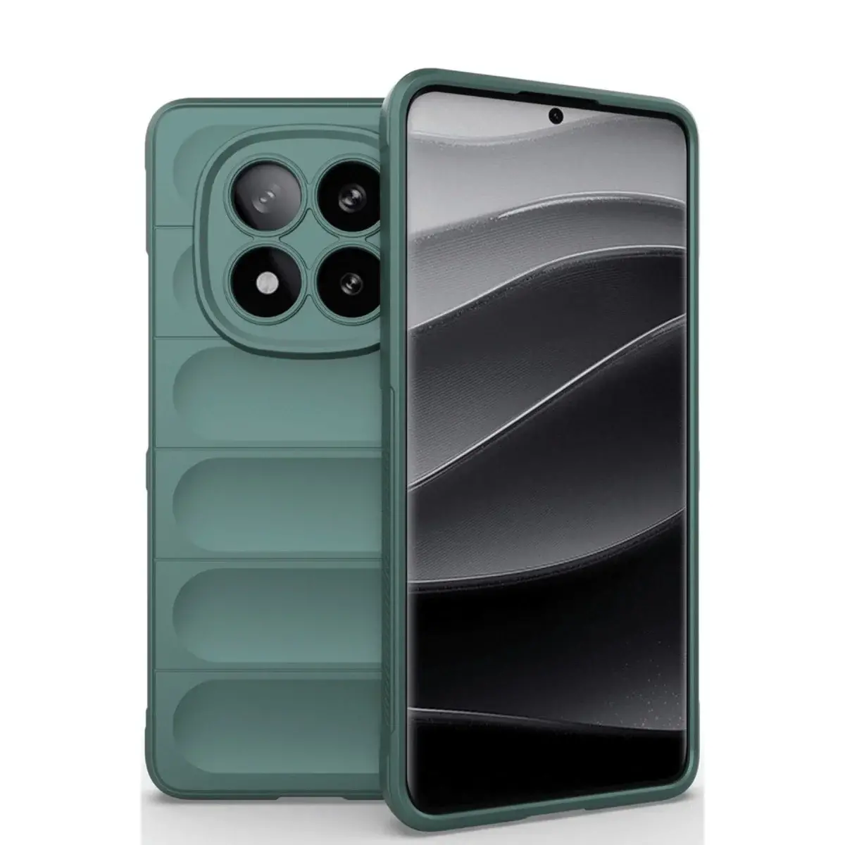 Xiaomi Redmi Note 14 Pro 5g Kılıf Optimum Silikon - Koyu Yeşil