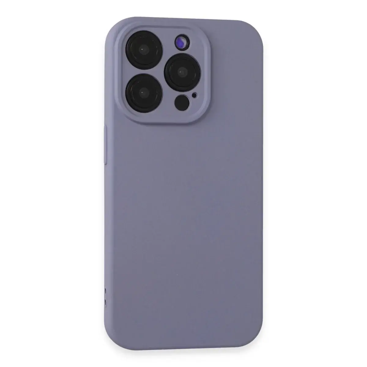 İphone 15 Pro Max Kılıf Nano İçi Kadife Silikon - Lila