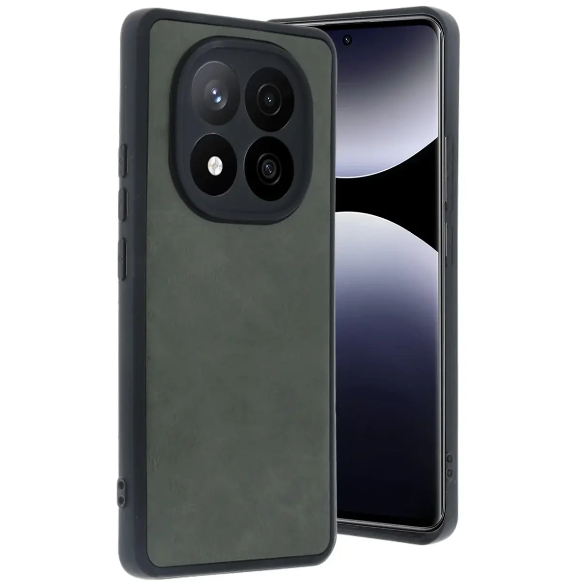 Xiaomi Redmi Note 14 Pro 5g Kılıf Aras Deri Kapak - Koyu Yeşil