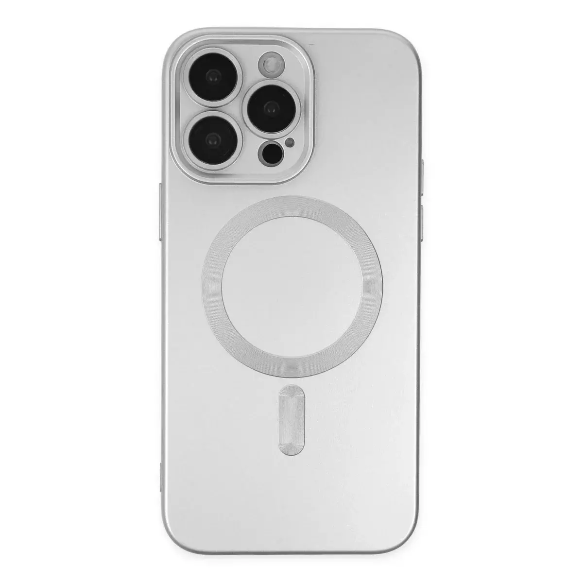 İphone 13 Pro Kılıf Moshi Lens Magneticsafe Silikon - Gümüş