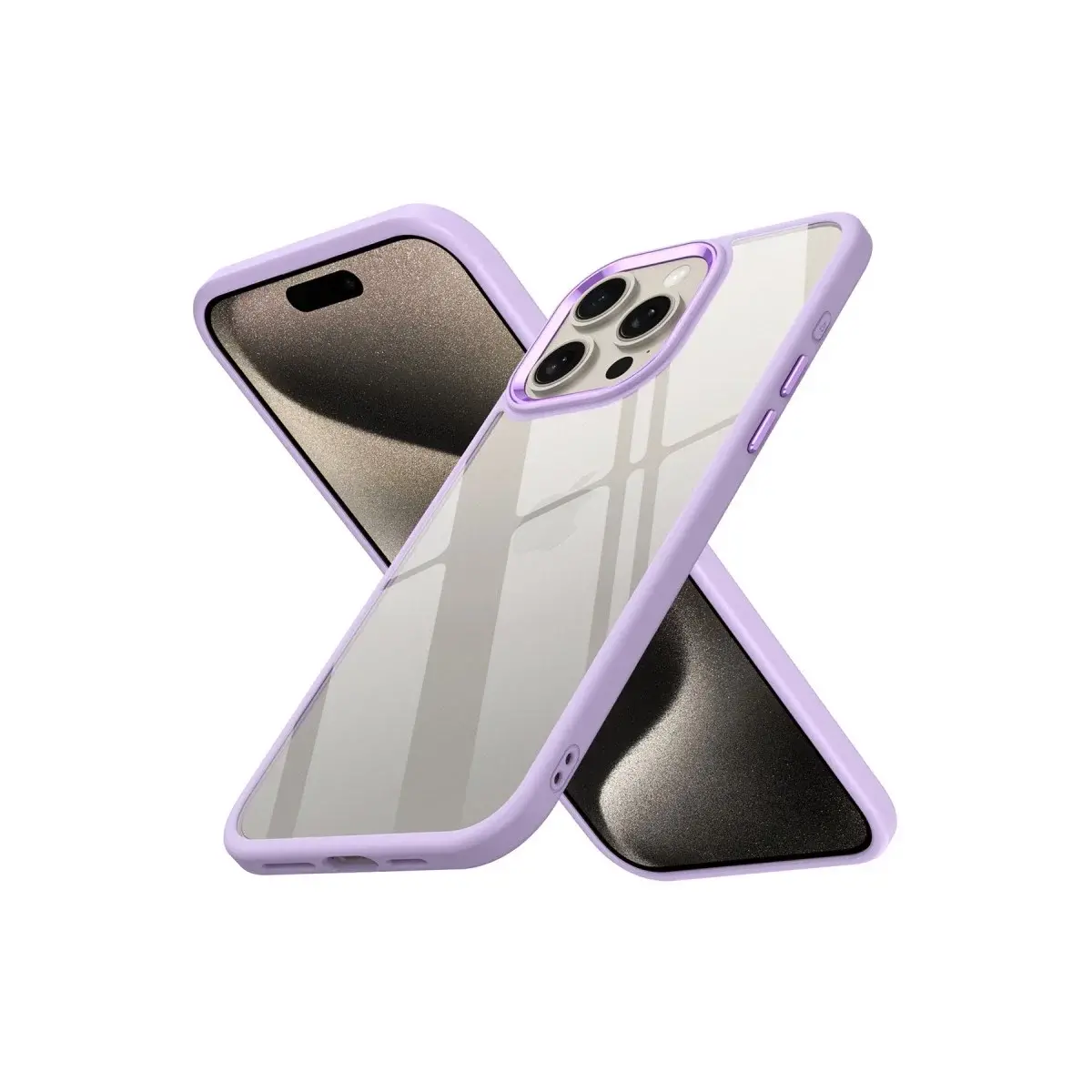 İphone 15 Pro Max Kılıf Power Silikon - Lila