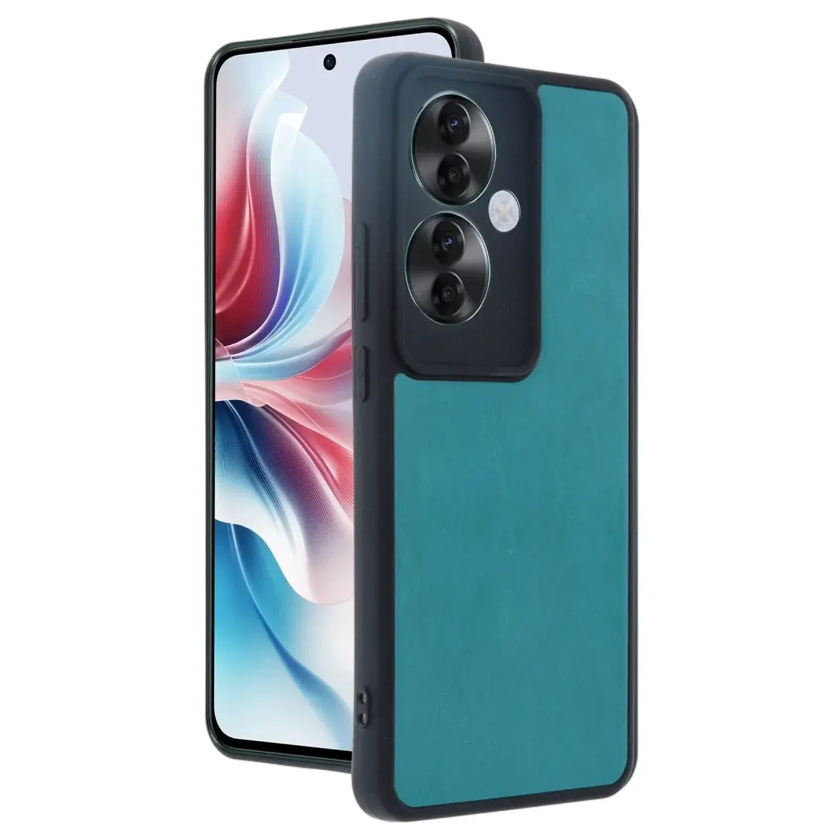 Oppo Reno 11f Kılıf Aras Deri Kapak - Açık Yeşil