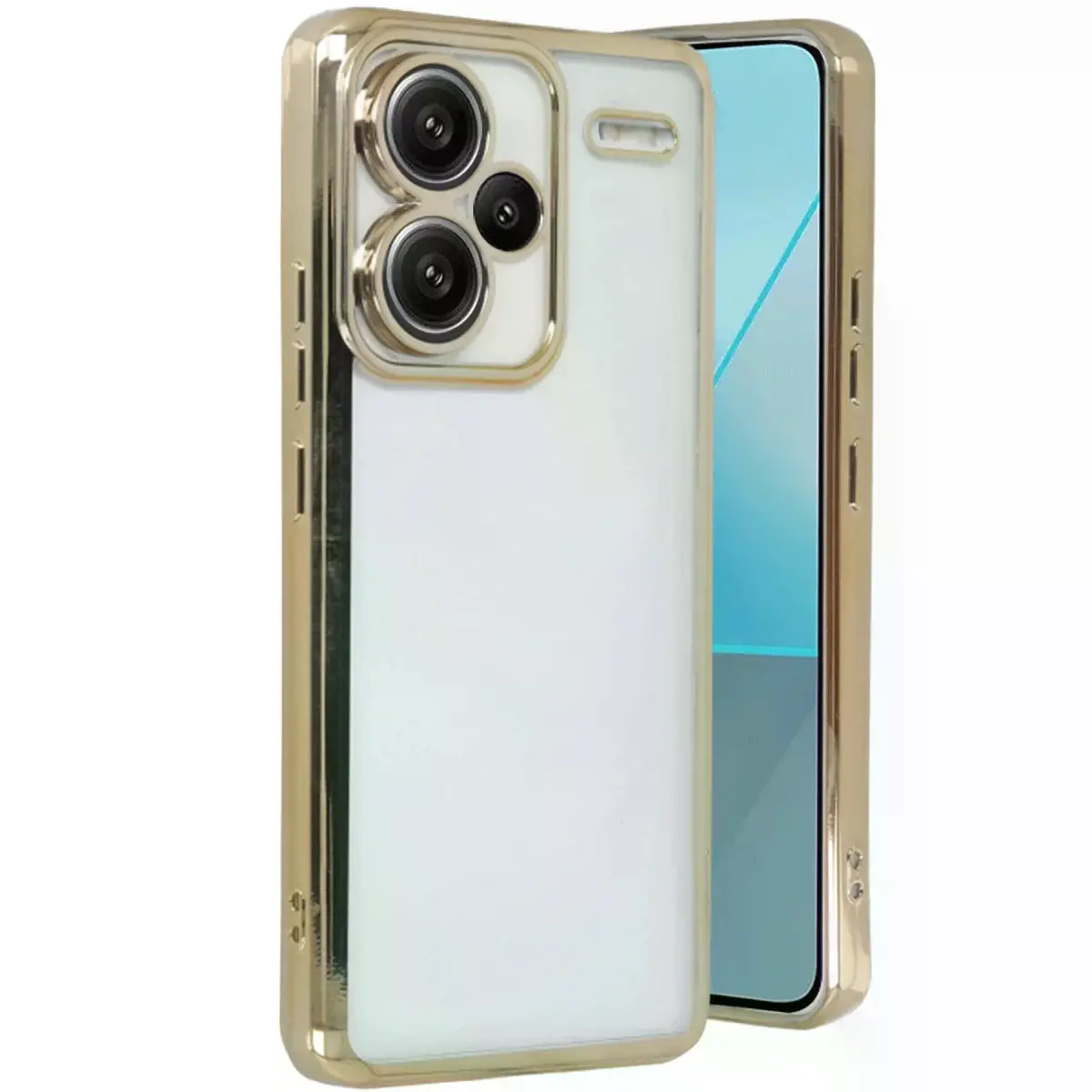Xiaomi Redmi Note 13 Pro Plus Kılıf Razer Lensli Silikon - Gold