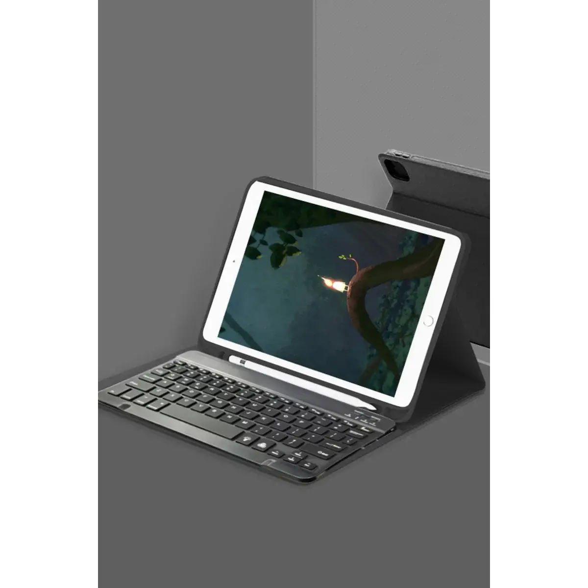İpad Pro 12.9 (2022) Kılıf Kc01 Smart Klavyeli Tablet Kılıfı - Siyah