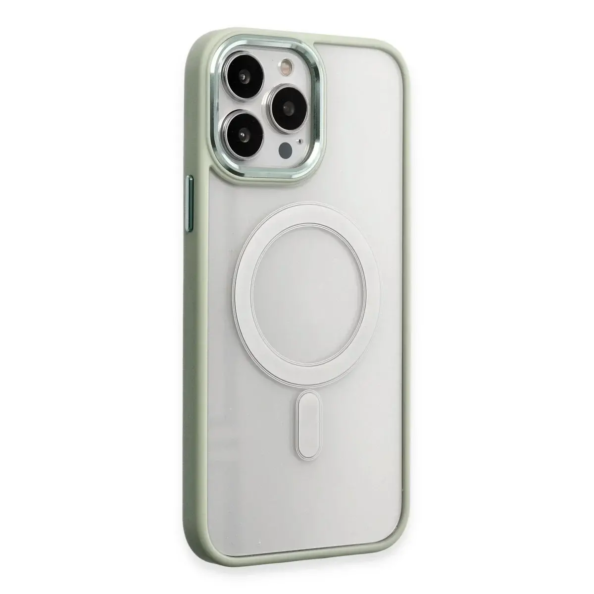 İphone 15 Pro Max Kılıf Room Magneticsafe Silikon - Su Yeşili