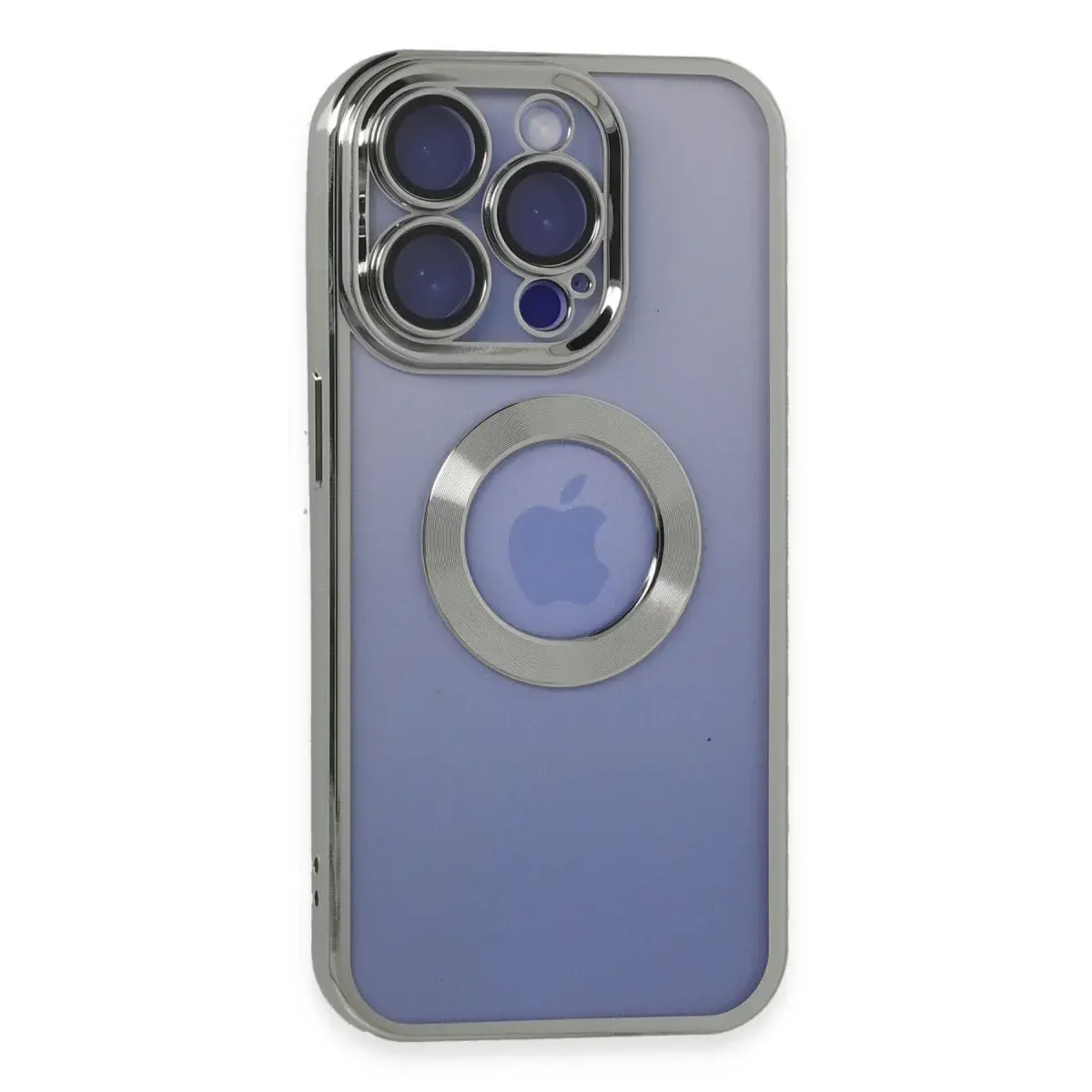 İphone 15 Pro Max Kılıf Slot Silikon - Gümüş