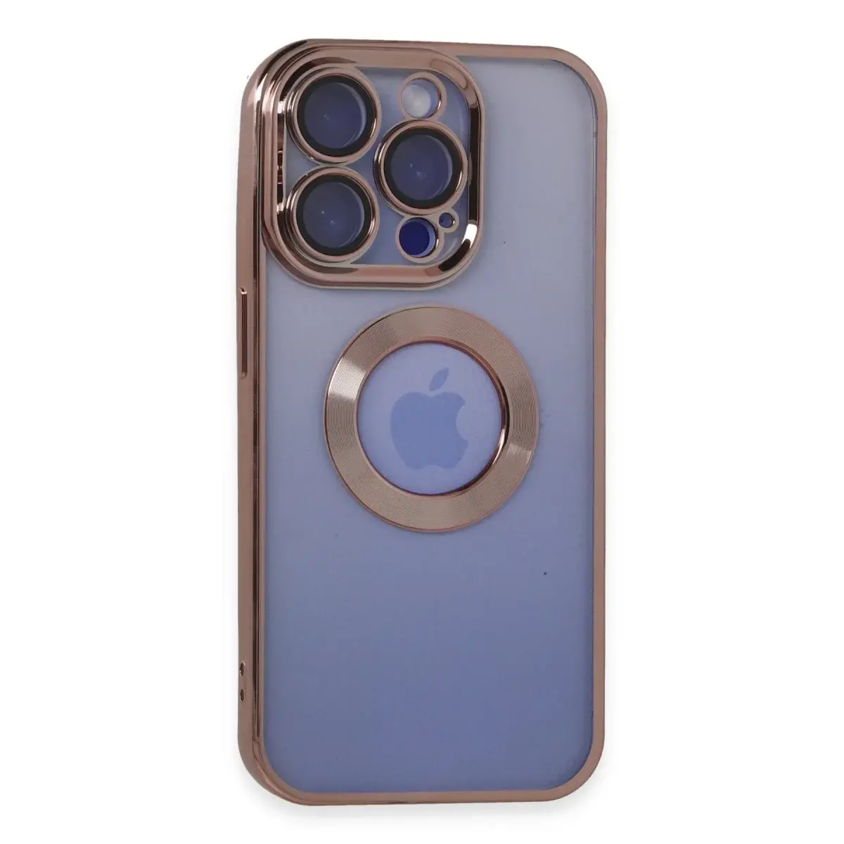 İphone 15 Pro Max Kılıf Slot Silikon - Rose Gold