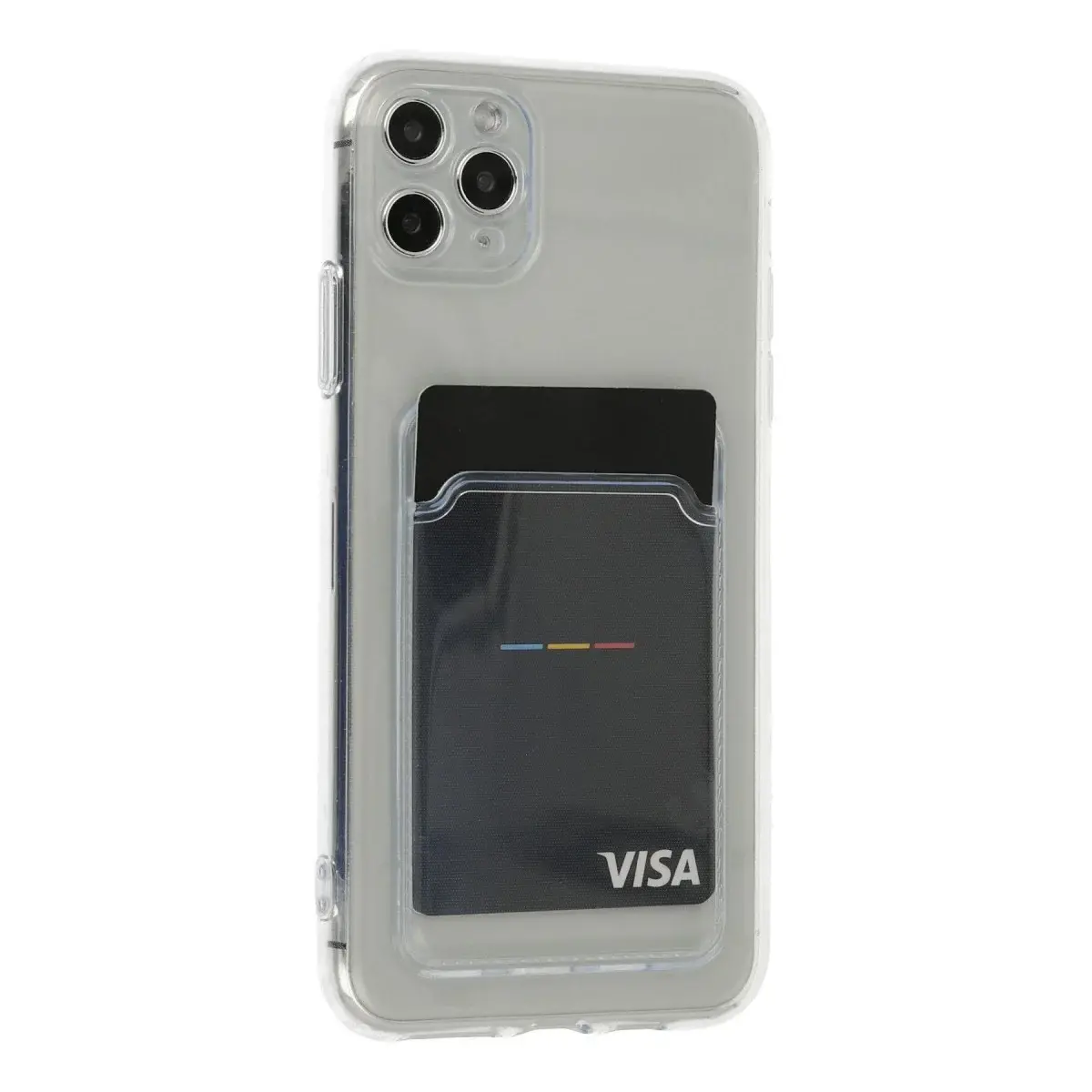 İphone 11 Pro Max Kılıf Kart Şeffaf Silikon - Şeffaf