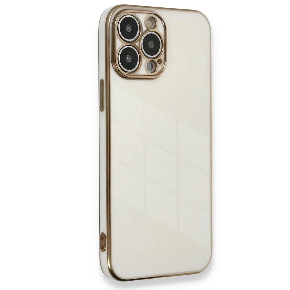 İphone 15 Pro Kılıf Volet Silikon - Beyaz