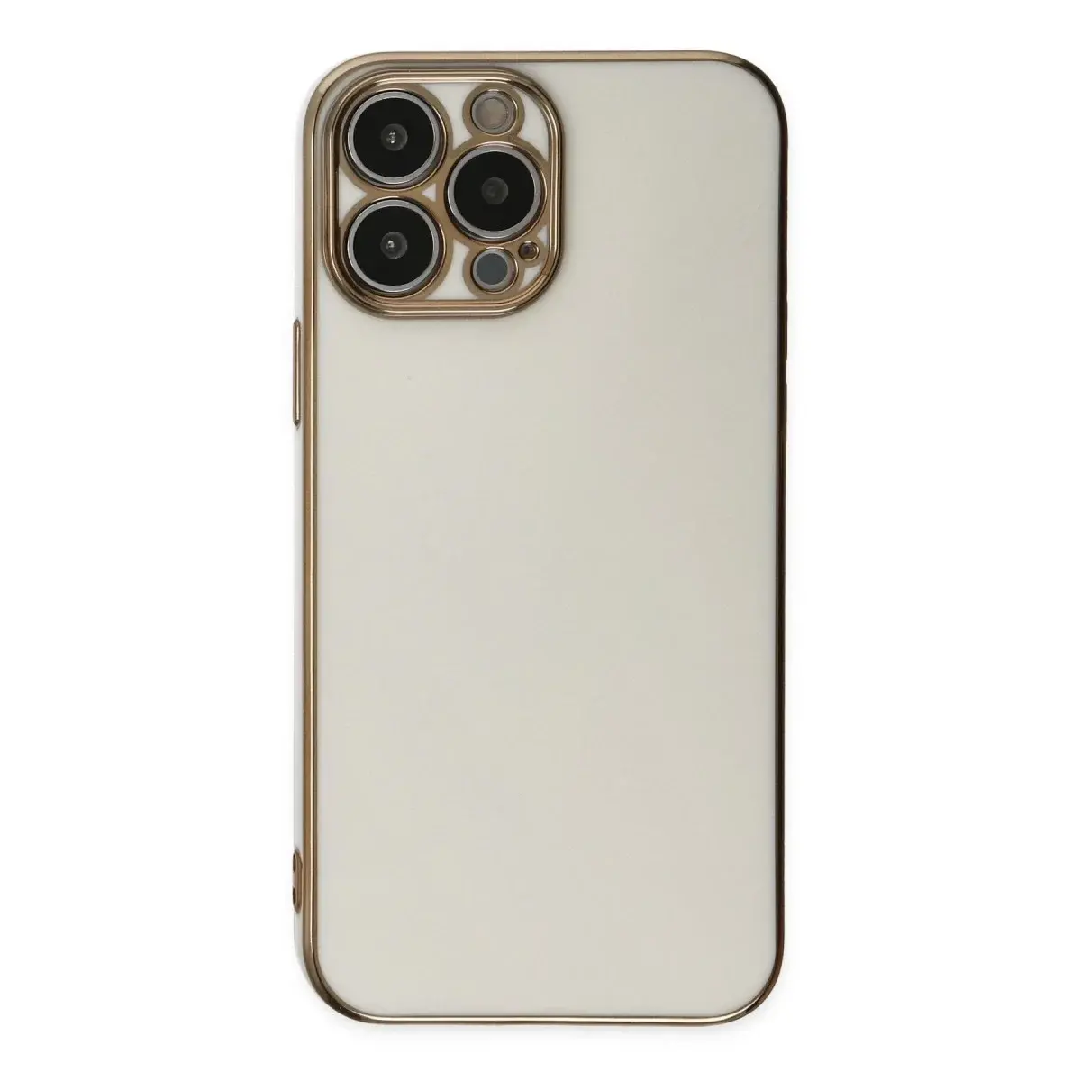 İphone 15 Pro Max Kılıf Volet Silikon - Beyaz