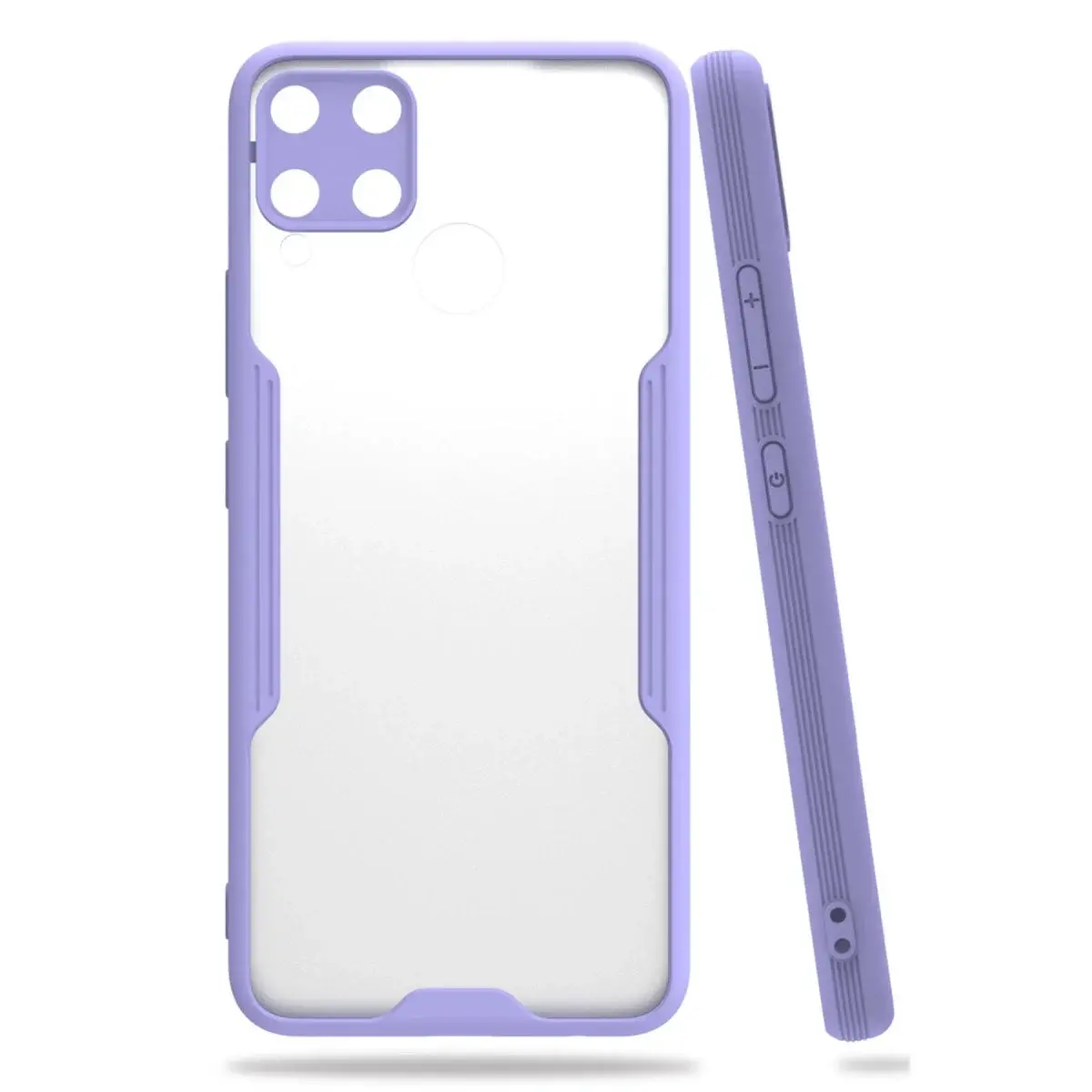 Realme C15 Kılıf Platin Silikon - Lila