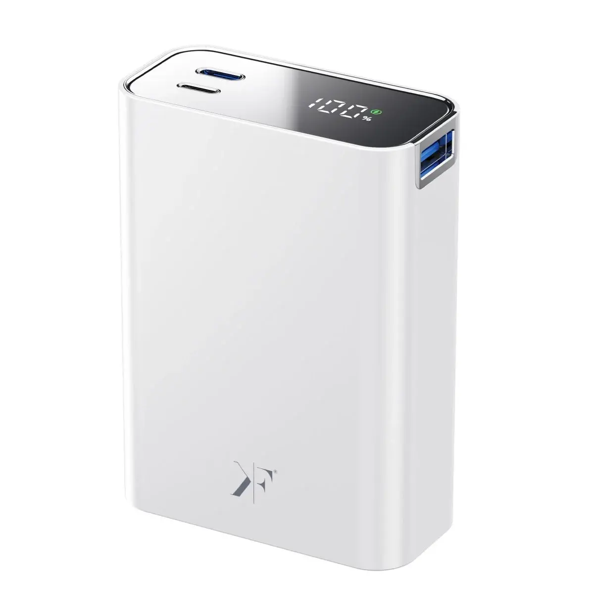 Pw501 20.000 Mah Dijital Göstergeli 2 Adet 45w Type-c Ve 22.5w Usb Çıkışlı Şarj Pd Hızlı Şarj Powerbank - Beyaz