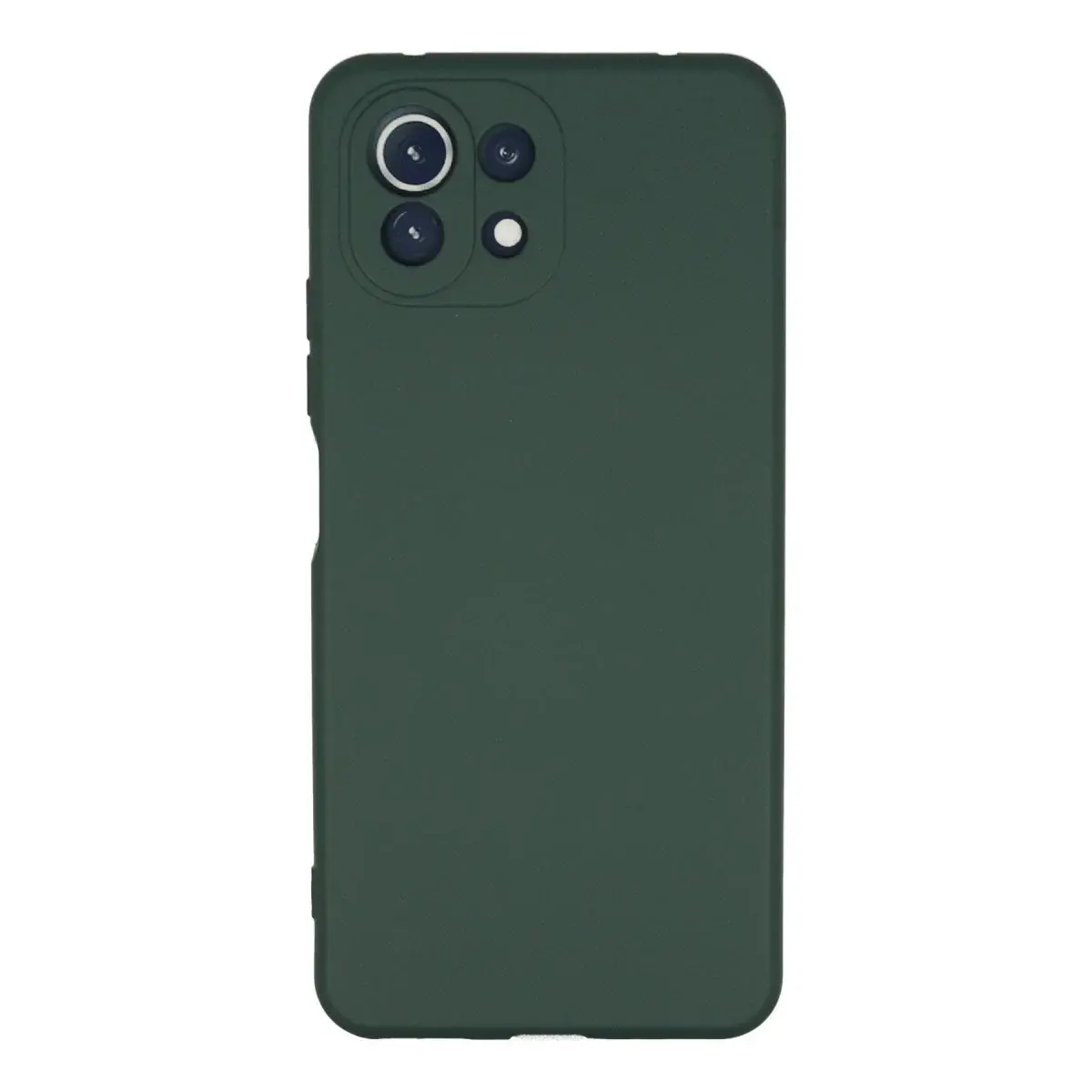 Xiaomi Mi 11 Lite Kılıf Nano İçi Kadife Silikon - Koyu Yeşil
