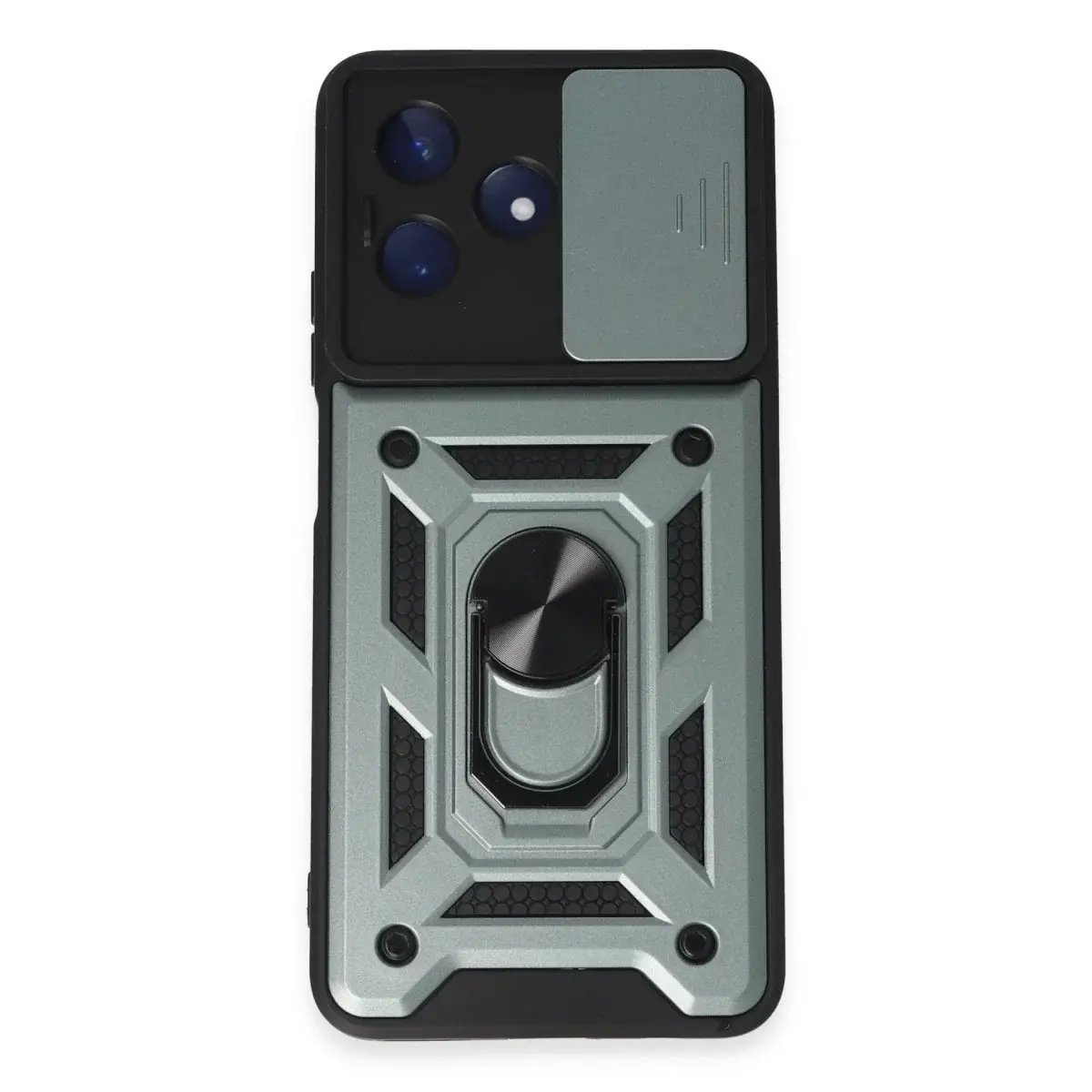 Realme C53 Kılıf Pars Lens Yüzüklü Silikon - Yeşil