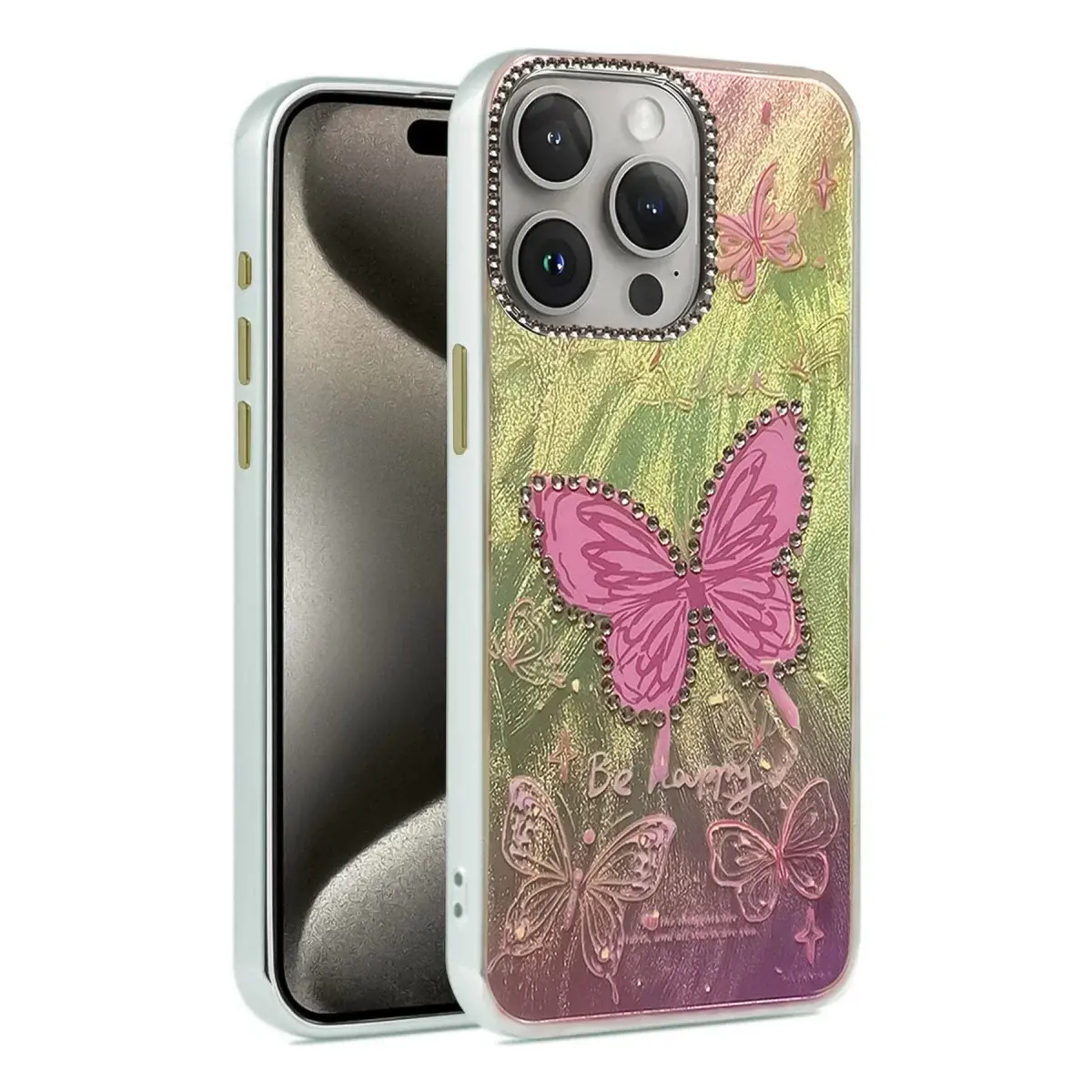 İphone 15 Pro Max Kılıf Blade Aynalı Desenli Kapak - Desen 5