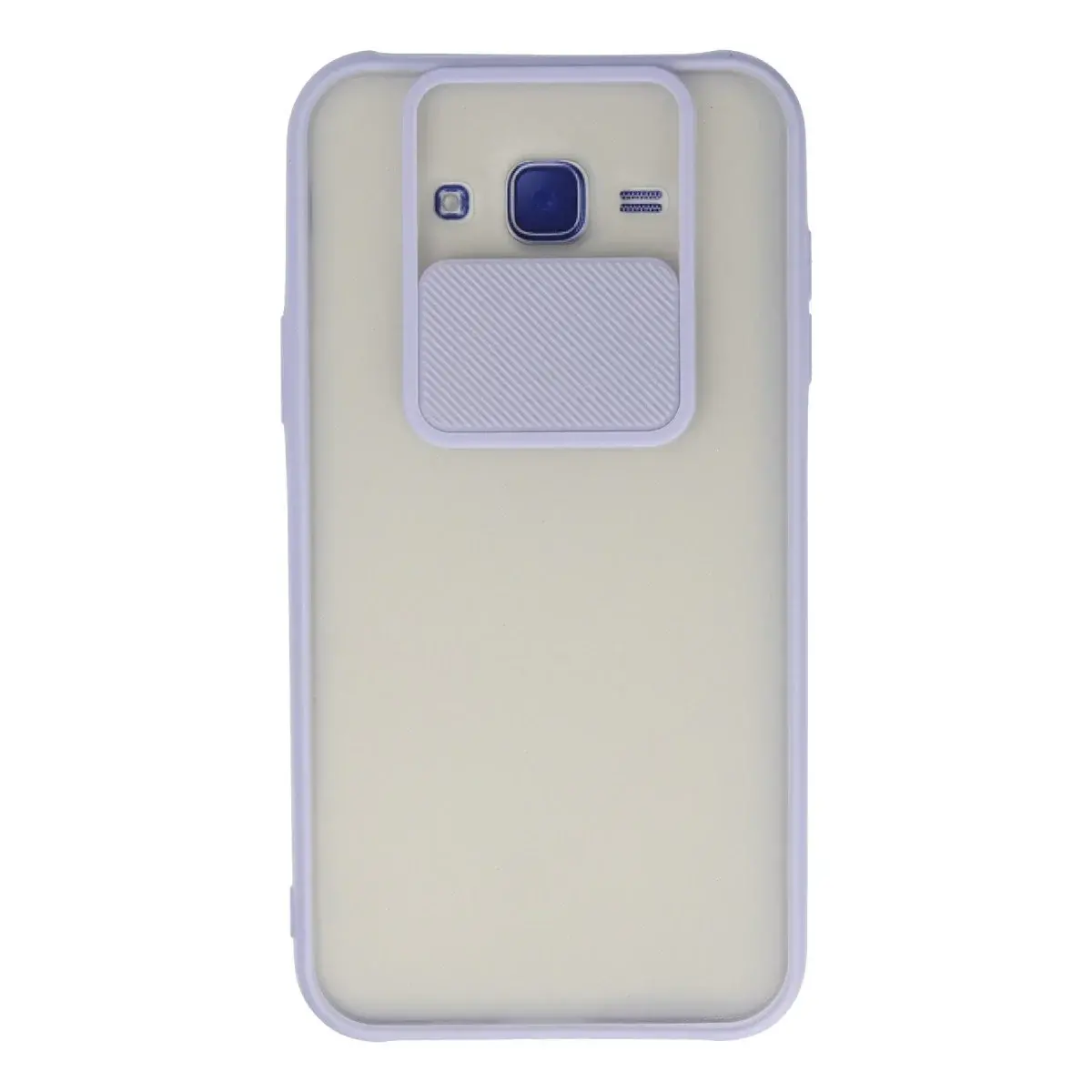 Samsung Galaxy J7 Kılıf Palm Buzlu Kamera Sürgülü Silikon - Lila